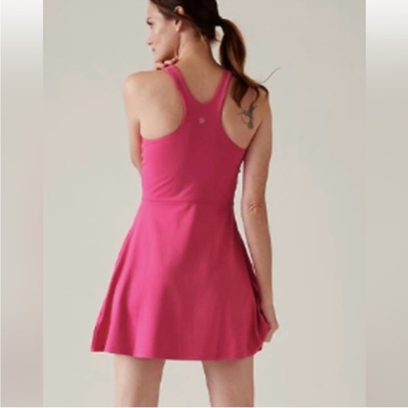 Athleta Conscious Fit and Flare Racerback Active Dress Pink Medium - Picture 2 of 13